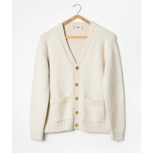 Industry of All Nations Sweaters - Industry Of All Nations Undyed Alpaca Hand-Knit Cardigan